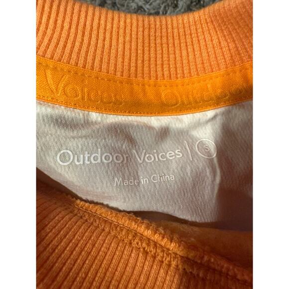Women’s Outdoor Voices MegaFleece Crewneck Papaya Wool Sweatshirt Size Small - Picture 6 of 7
